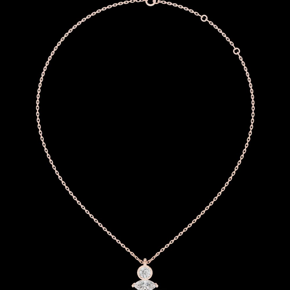Vintage Marquise Diamond Lab Grown Necklace - Image 1 Vintage Marquise Diamond Lab Grown Necklace, view 1 of 6