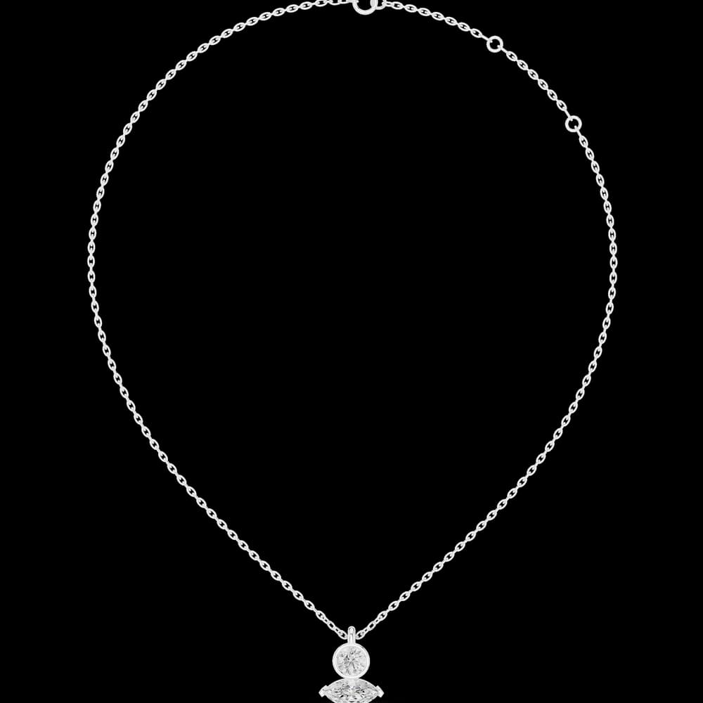 Vintage Marquise Diamond Lab Grown Necklace - Image 2 Vintage Marquise Diamond Lab Grown Necklace, view 2 of 6