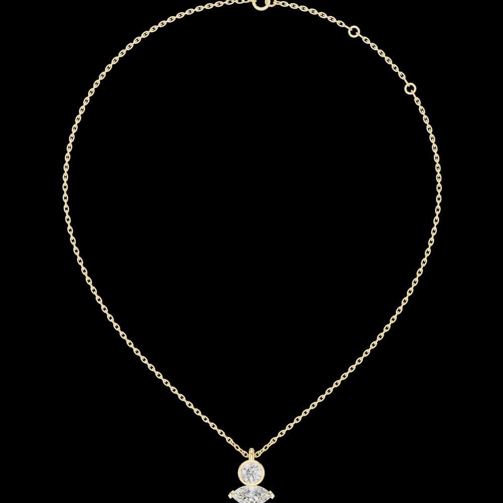 Vintage Marquise Diamond Lab Grown Necklace - Image 3 Vintage Marquise Diamond Lab Grown Necklace, view 3 of 6