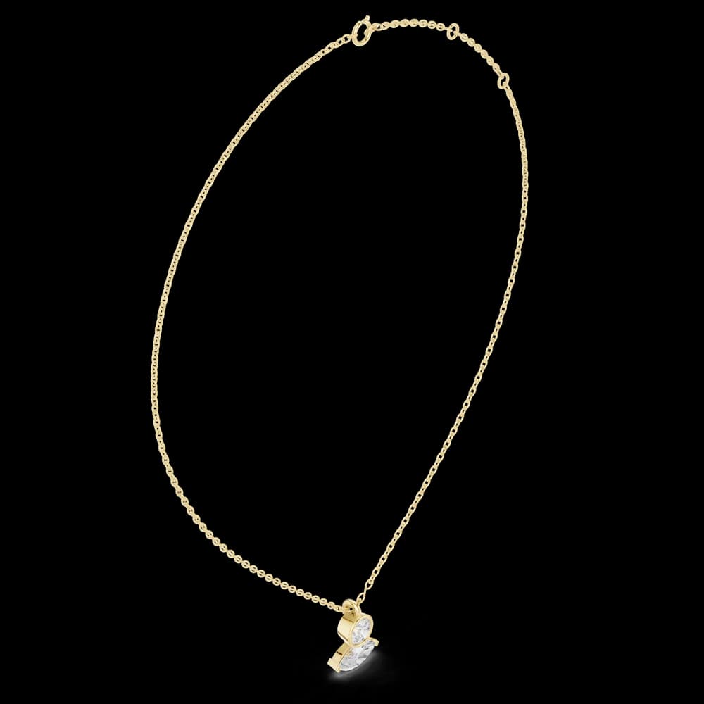 Vintage Marquise Diamond Lab Grown Necklace - Image 4 Vintage Marquise Diamond Lab Grown Necklace, view 4 of 6
