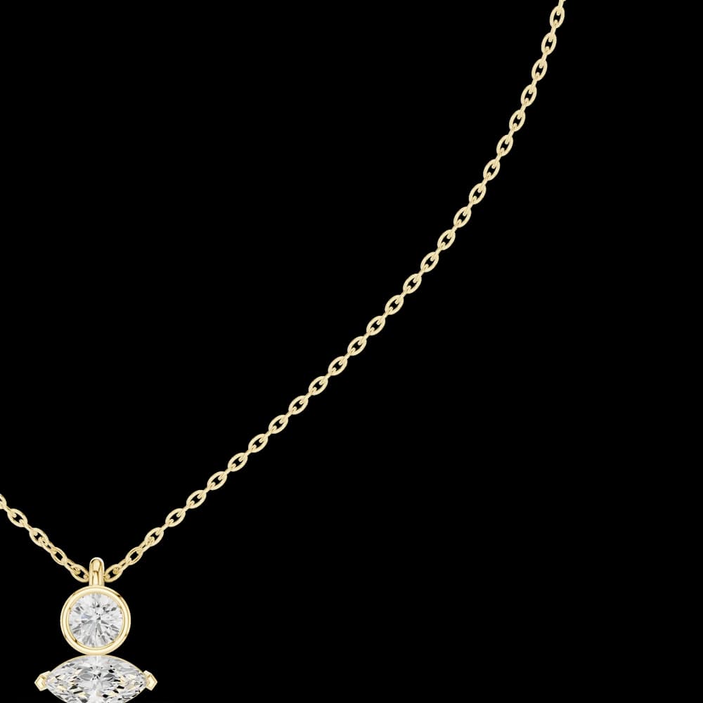 Vintage Marquise Diamond Lab Grown Necklace - Image 6 Vintage Marquise Diamond Lab Grown Necklace, view 6 of 6