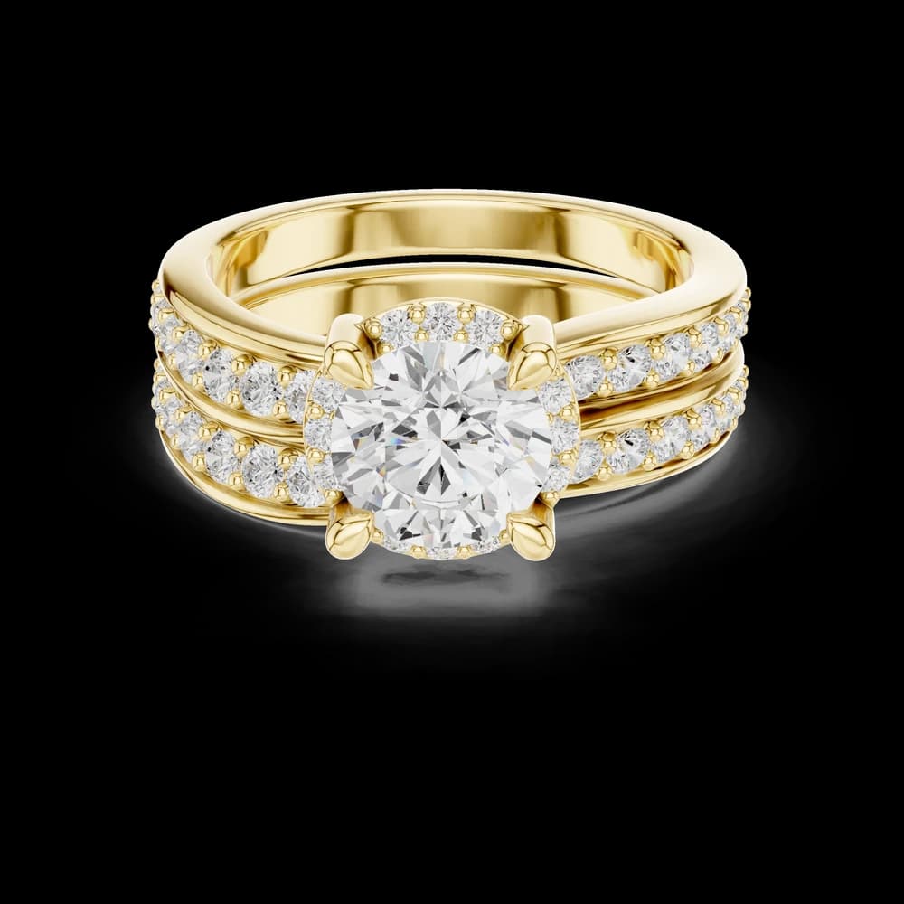 Violet Meadow Lab Grown Diamond Round Halo Ring - Image 6 Violet Meadow Lab Grown Diamond Round Halo Ring, view 6 of 9