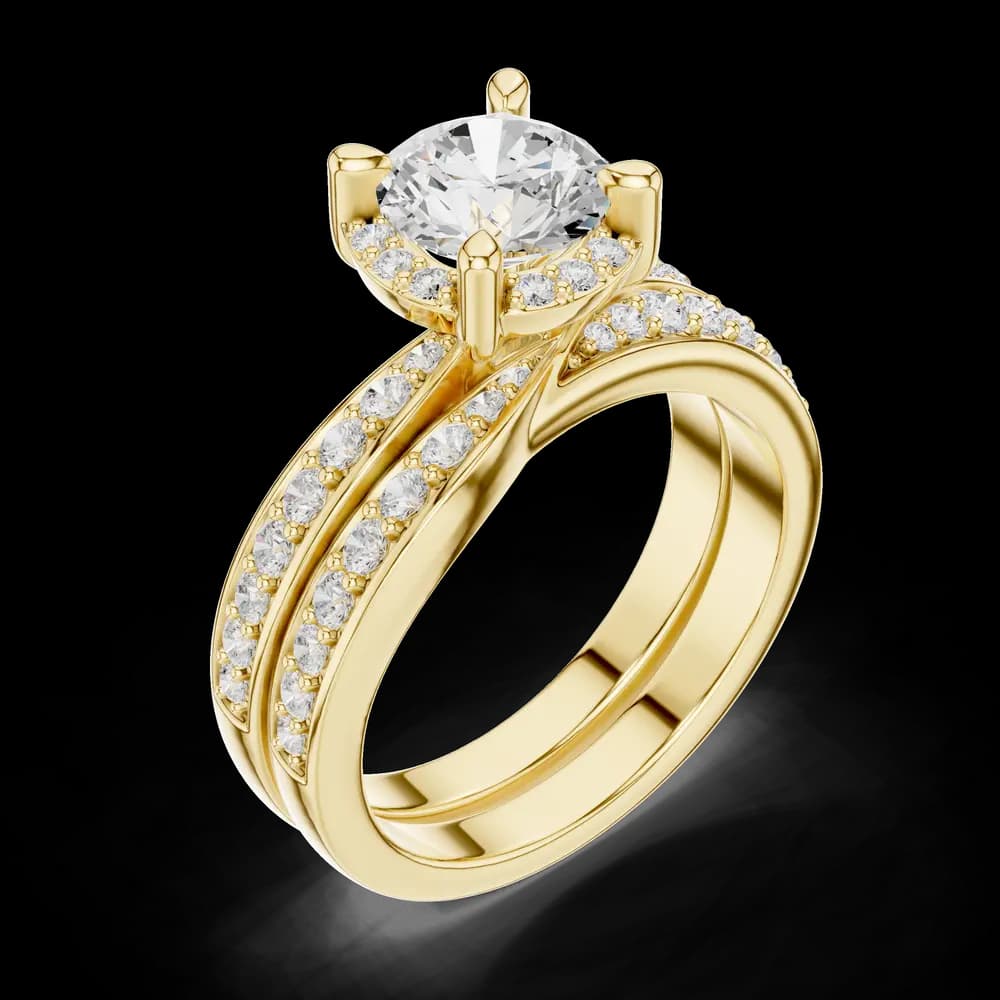 Violet Meadow Lab Grown Diamond Round Halo Ring - Image 8 Violet Meadow Lab Grown Diamond Round Halo Ring, view 8 of 9