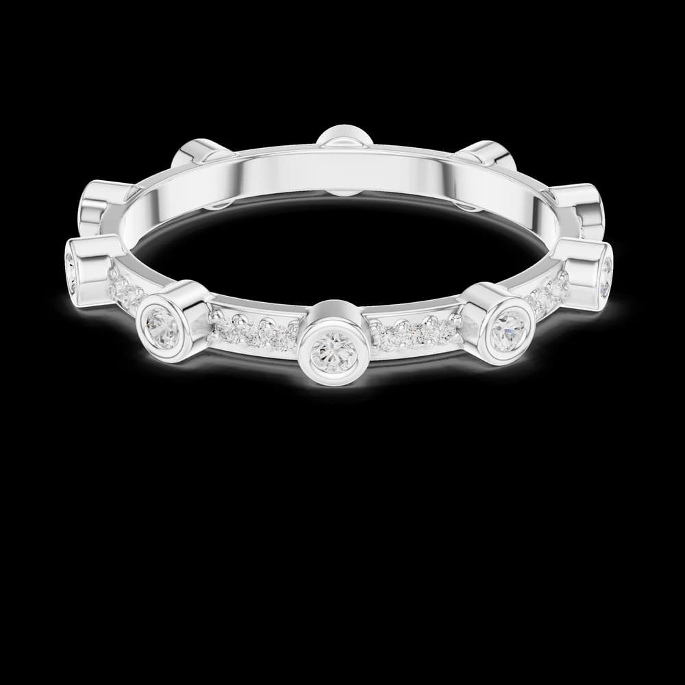 Bezel Station Eternity Lab Grown Diamond Ring - Image 2 Bezel Station Eternity Lab Grown Diamond Ring, view 2 of 6