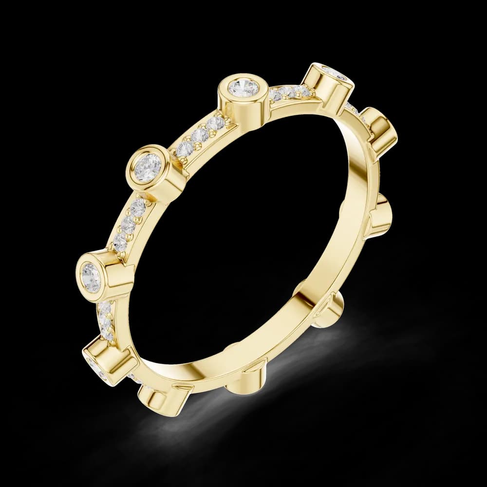Bezel Station Eternity Lab Grown Diamond Ring - Image 5 Bezel Station Eternity Lab Grown Diamond Ring, view 5 of 6