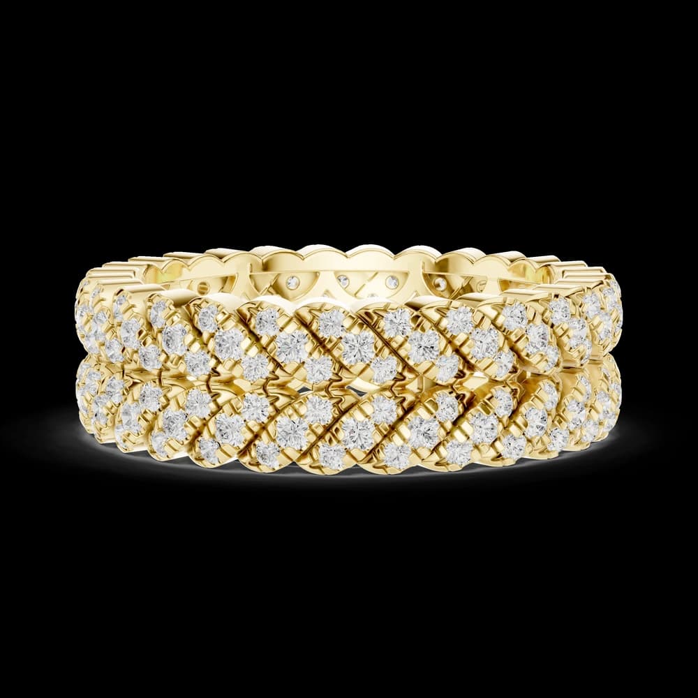 Wide Cuban Link Lab Grown Diamond Ring - Image 9 Wide Cuban Link Lab Grown Diamond Ring, view 9 of 9