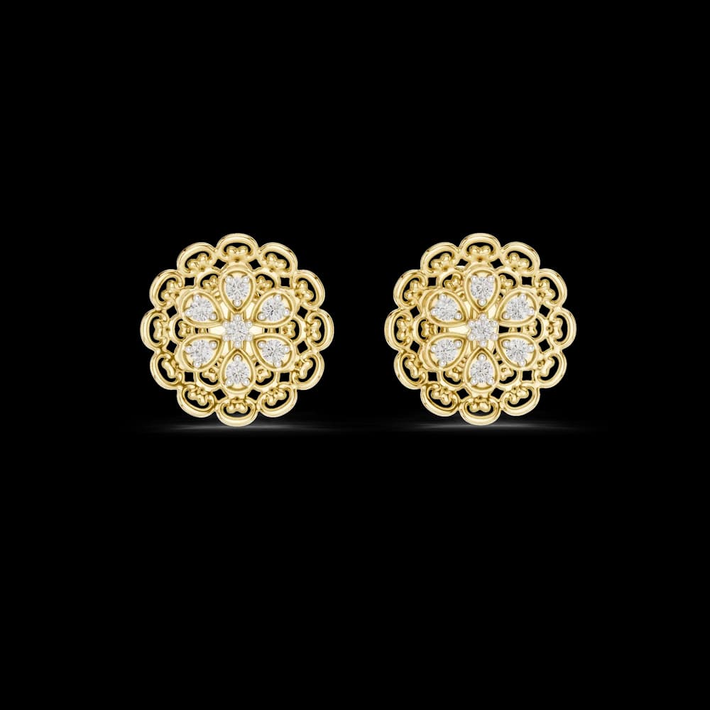 Whimsical Lab grown diamond Earrings pair - Image 3 Whimsical Lab grown diamond Earrings pair, view 3 of 6