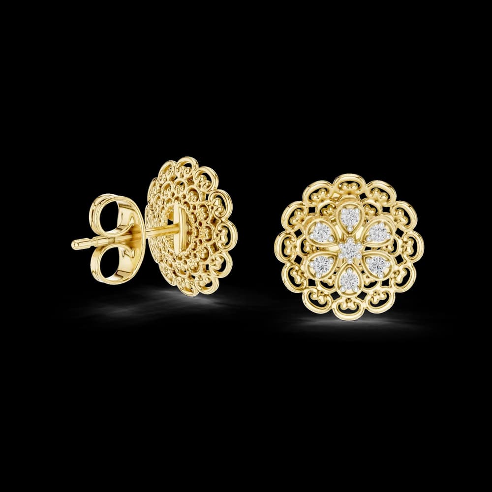 Whimsical Lab grown diamond Earrings pair - Image 4 Whimsical Lab grown diamond Earrings pair, view 4 of 6