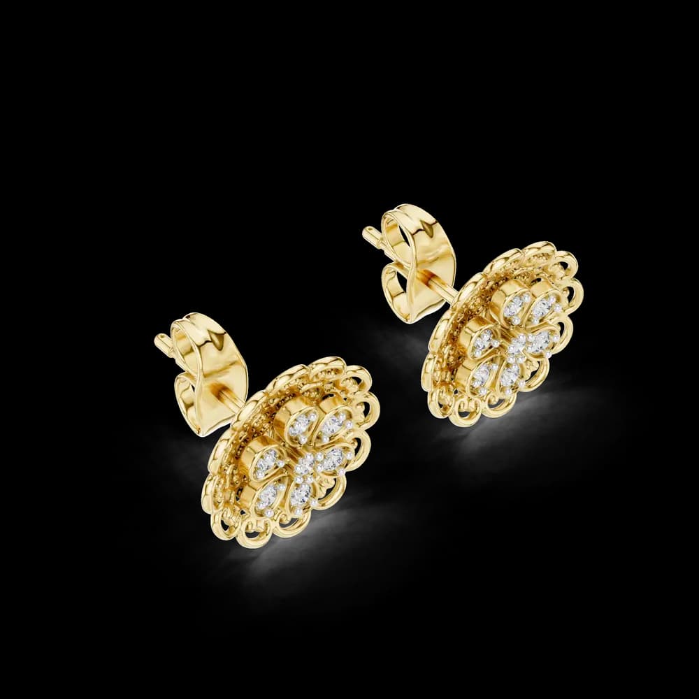 Whimsical Lab grown diamond Earrings pair - Image 5 Whimsical Lab grown diamond Earrings pair, view 5 of 6