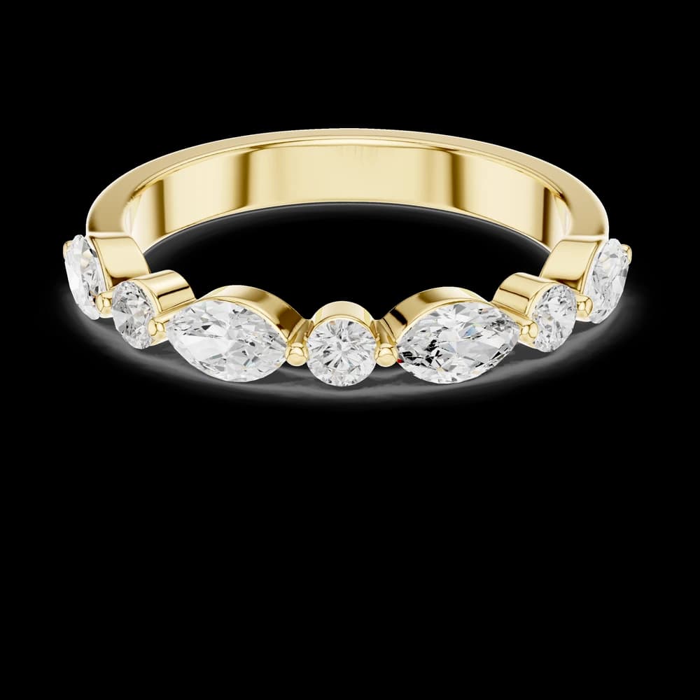 East-West Marquise & Round Lab Grown Diamond Ring - Image 3 East-West Marquise & Round Lab Grown Diamond Ring, view 3 of 6