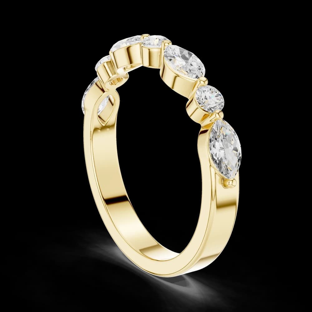 East-West Marquise & Round Lab Grown Diamond Ring - Image 4 East-West Marquise & Round Lab Grown Diamond Ring, view 4 of 6