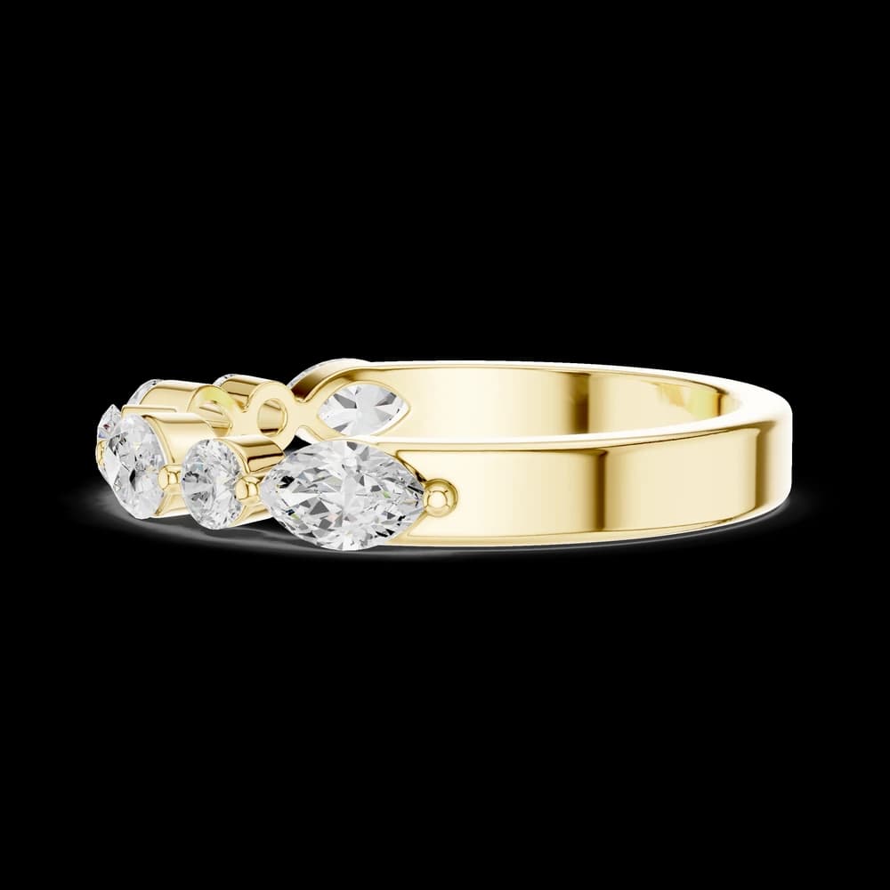 East-West Marquise & Round Lab Grown Diamond Ring - Image 6 East-West Marquise & Round Lab Grown Diamond Ring, view 6 of 6