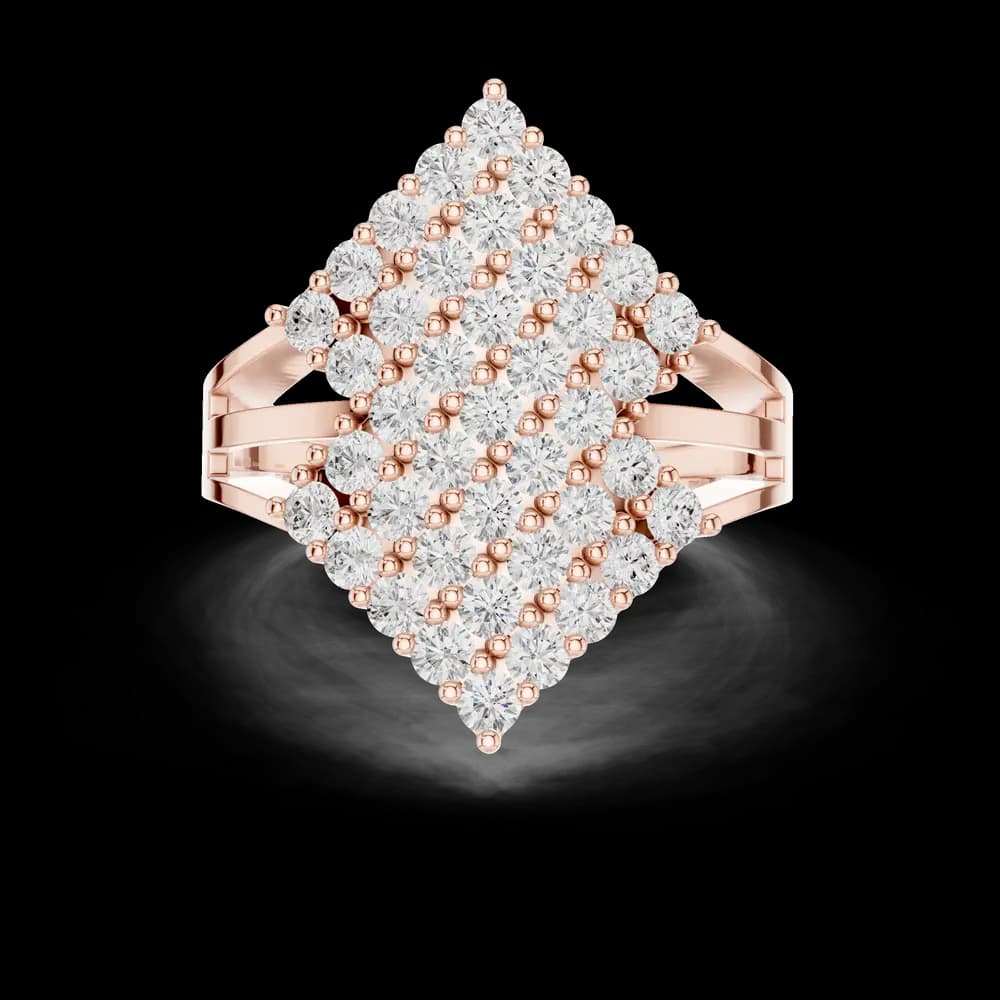 Rhombus Cluster Lab Grown Diamond Ring - Image 1 Rhombus Cluster Lab Grown Diamond Ring, view 1 of 6