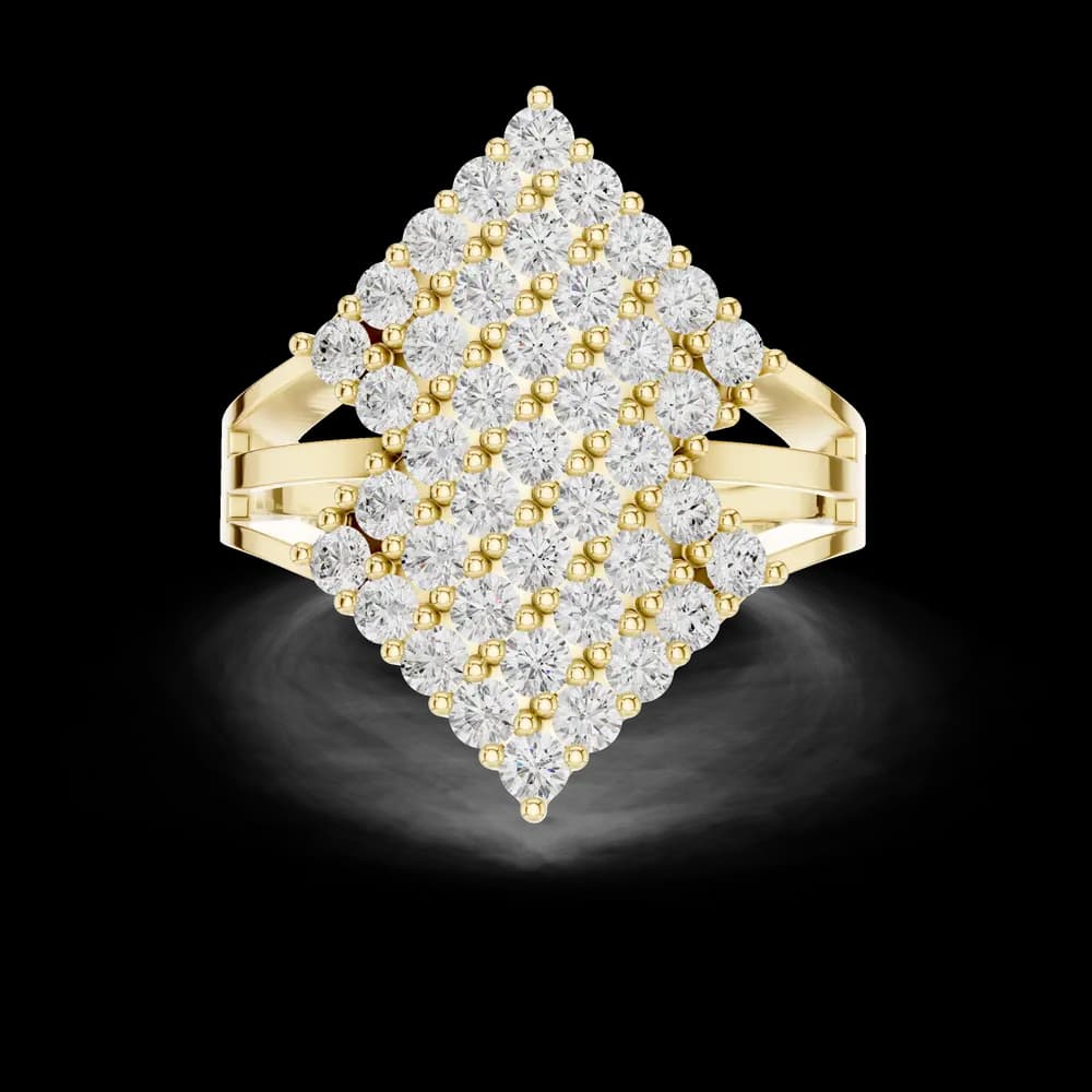 Rhombus Cluster Lab Grown Diamond Ring - Image 3 Rhombus Cluster Lab Grown Diamond Ring, view 3 of 6