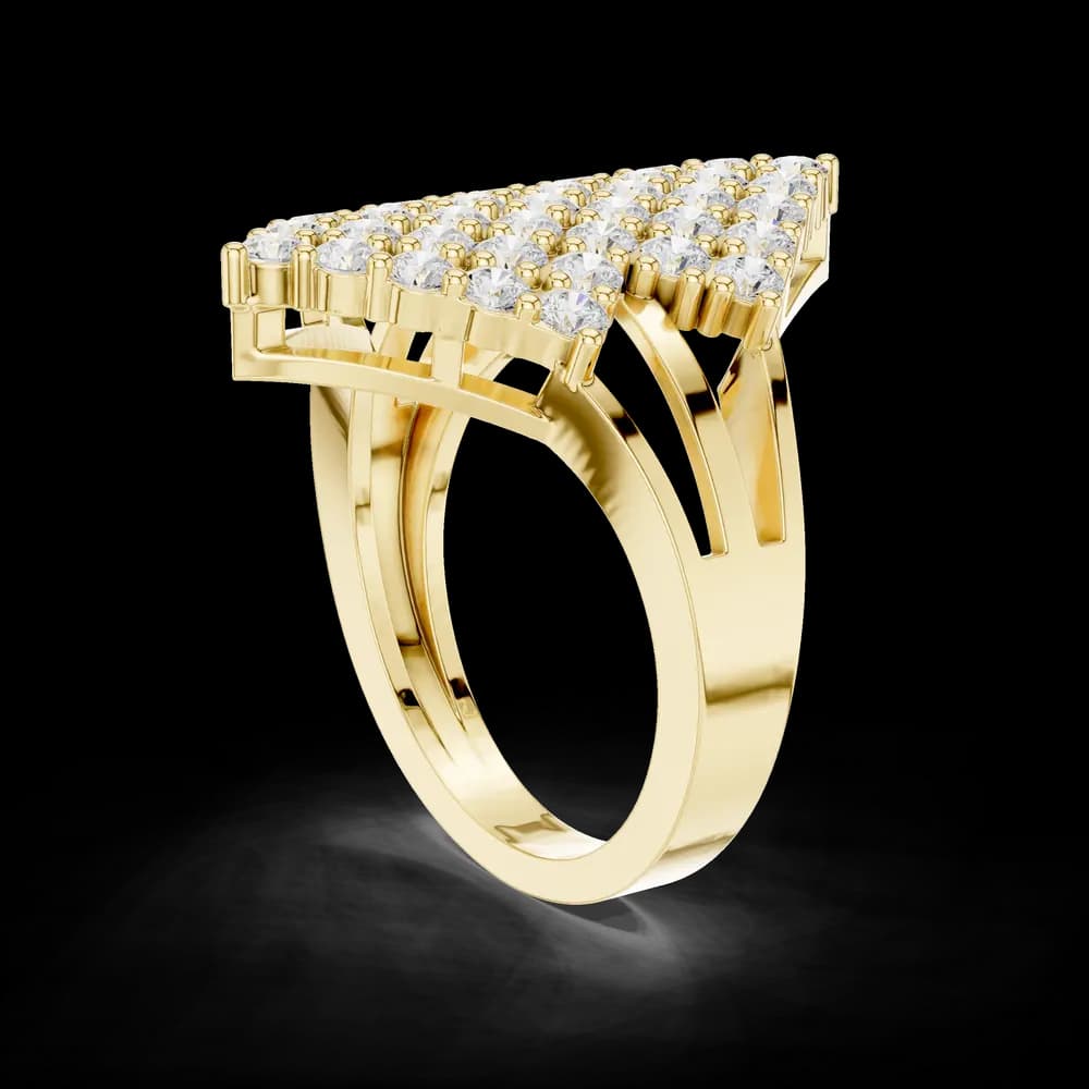 Rhombus Cluster Lab Grown Diamond Ring - Image 4 Rhombus Cluster Lab Grown Diamond Ring, view 4 of 6