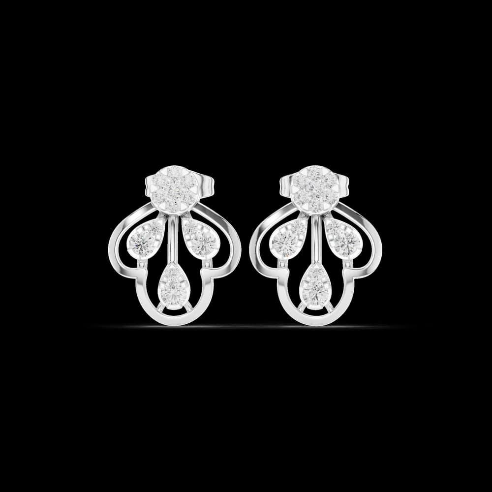 Whispering Willow Lab Grown Diamond Earrings Drops - Image 2 Whispering Willow Lab Grown Diamond Earrings Drops, view 2 of 6