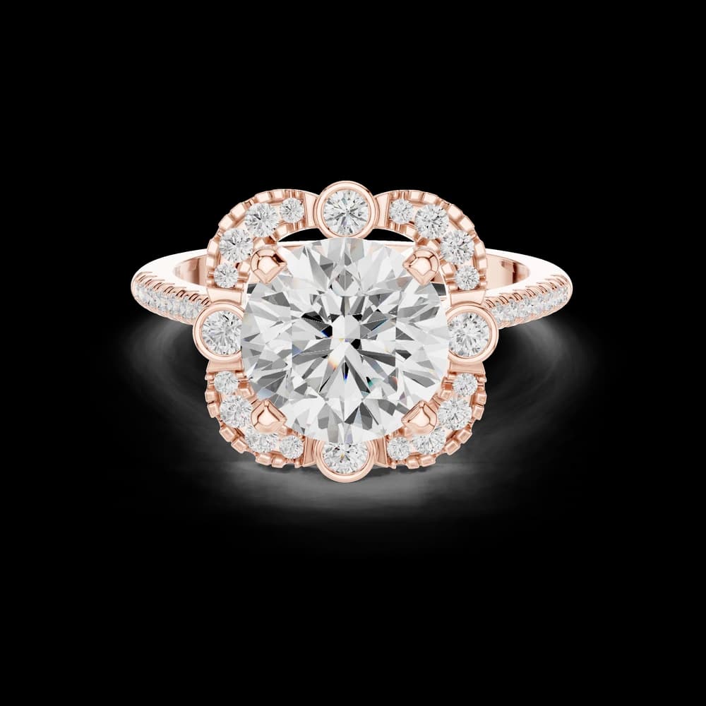 White Clover Lab Grown Diamond Woven Ribbon Ring - Image 4 White Clover Lab Grown Diamond Woven Ribbon Ring, view 4 of 8