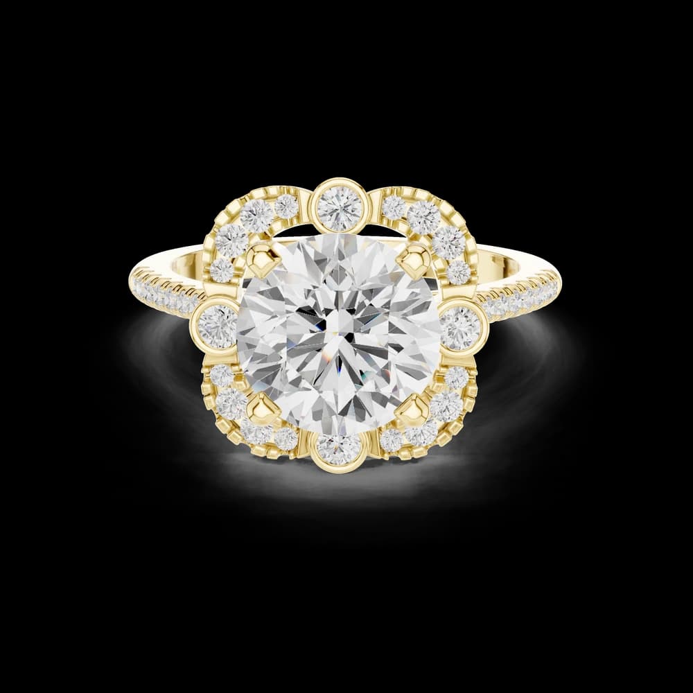 White Clover Lab Grown Diamond Woven Ribbon Ring - Image 5 White Clover Lab Grown Diamond Woven Ribbon Ring, view 5 of 8