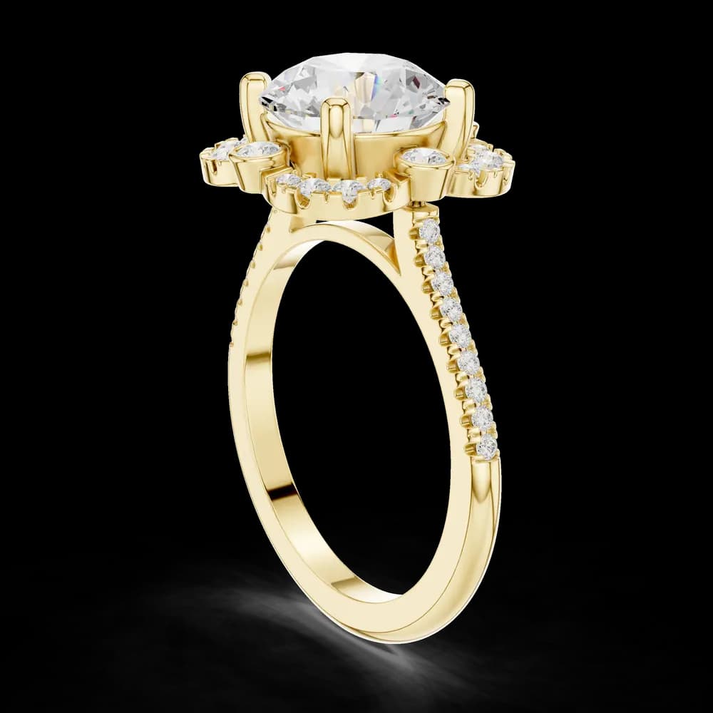 White Clover Lab Grown Diamond Woven Ribbon Ring - Image 6 White Clover Lab Grown Diamond Woven Ribbon Ring, view 6 of 8