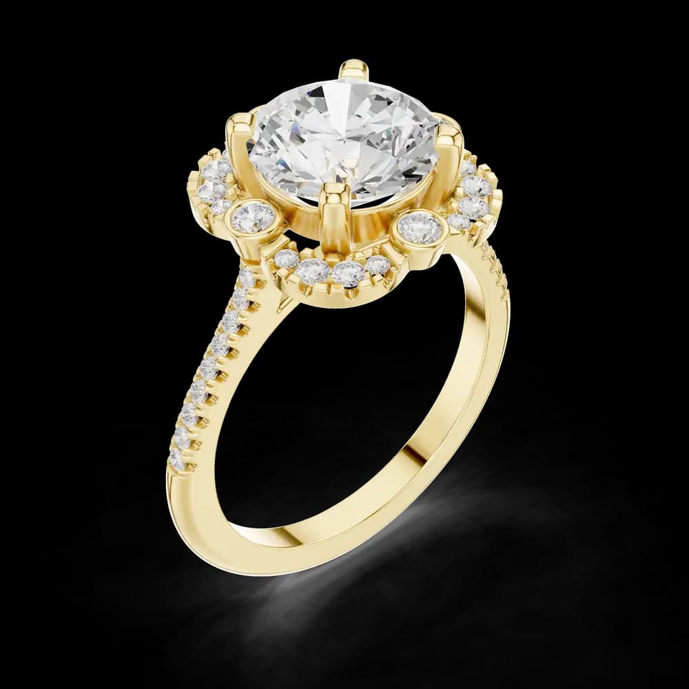 White Clover Lab Grown Diamond Woven Ribbon Ring - Image 7 White Clover Lab Grown Diamond Woven Ribbon Ring, view 7 of 8