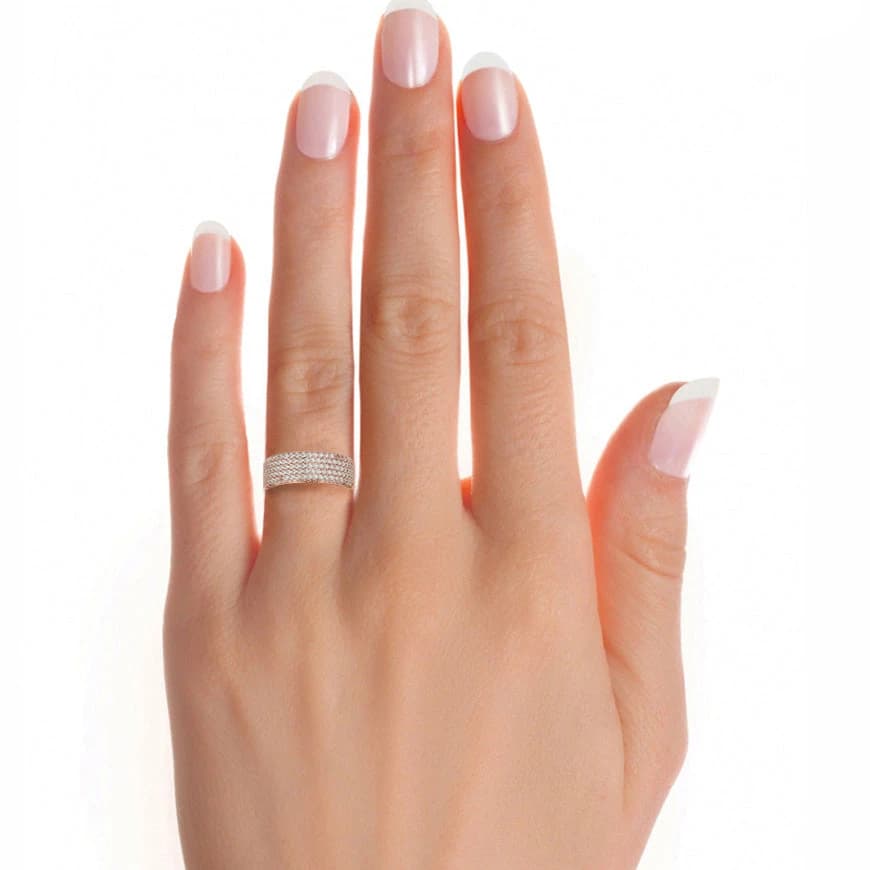 Wide Lab Grown Diamond Band - Image 3 Wide Lab Grown Diamond Band, view 3 of 4