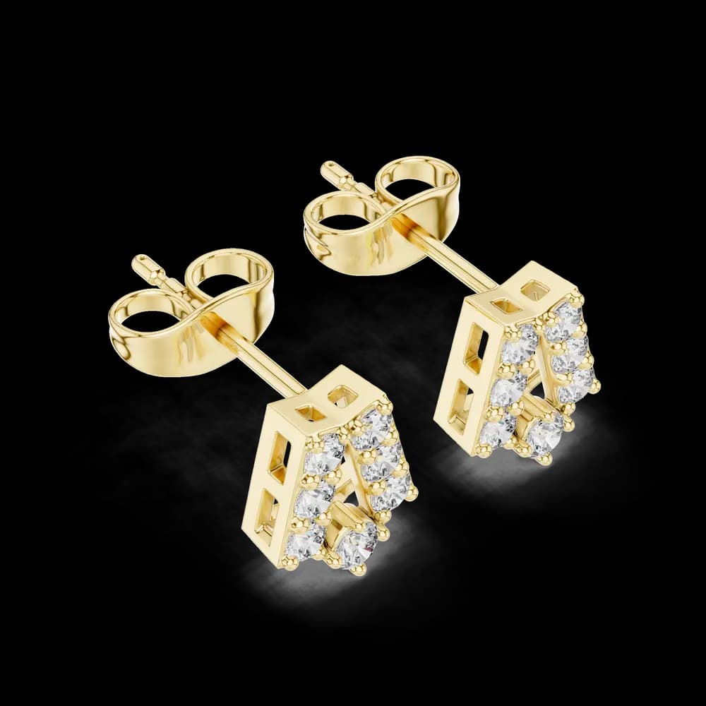Wild Fire lab grown diamond earring design - Image 5 Wild Fire lab grown diamond earring design, view 5 of 6