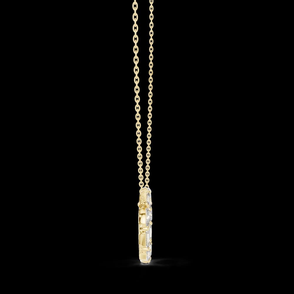 Wild Flower lab grown diamond pendant - Image 6 Wild Flower lab grown diamond pendant, view 6 of 6