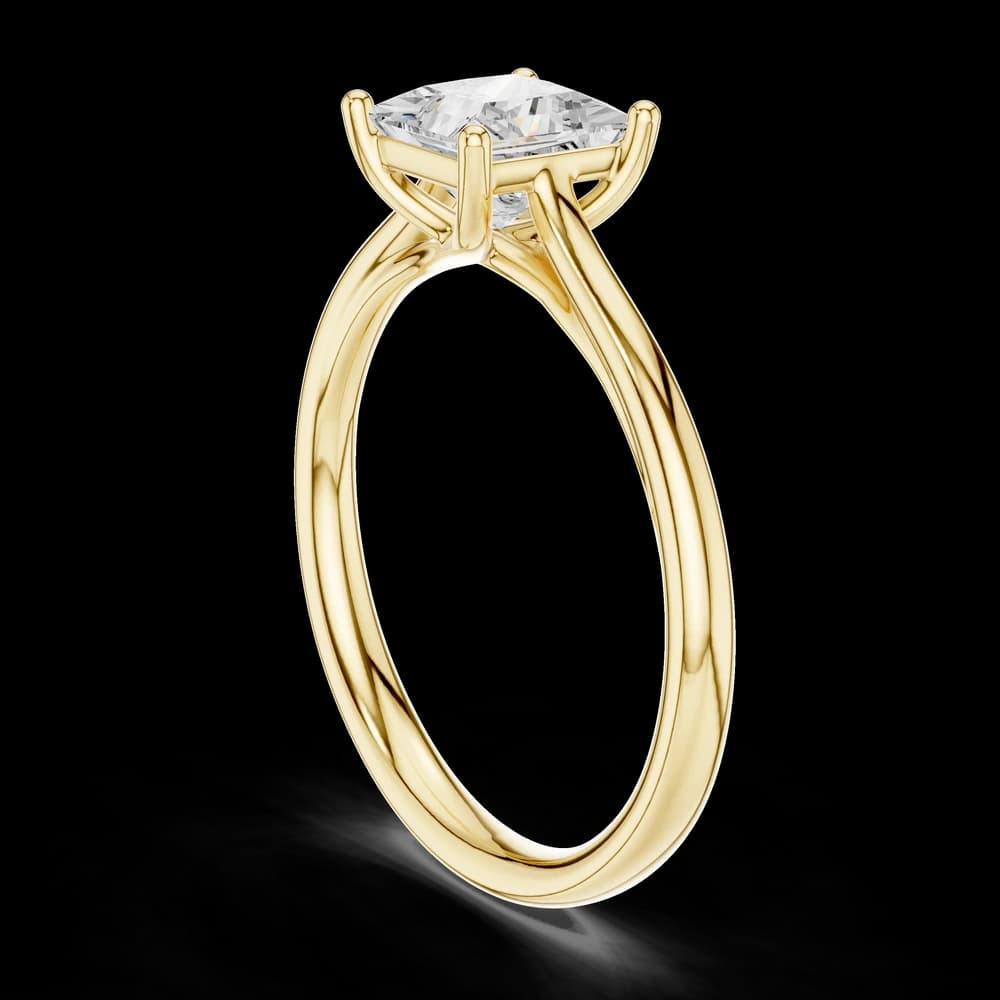 Princess Cut Lab Grown Solitaire Diamond Ring - Image 4 Princess Cut Lab Grown Solitaire Diamond Ring, view 4 of 6