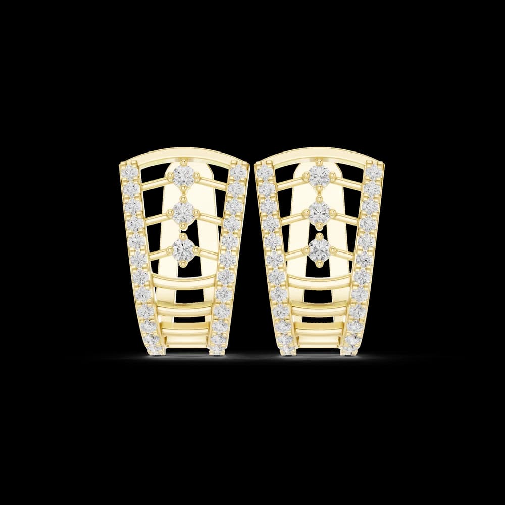World View lab grown diamond earring design - Image 3 World View lab grown diamond earring design, view 3 of 6
