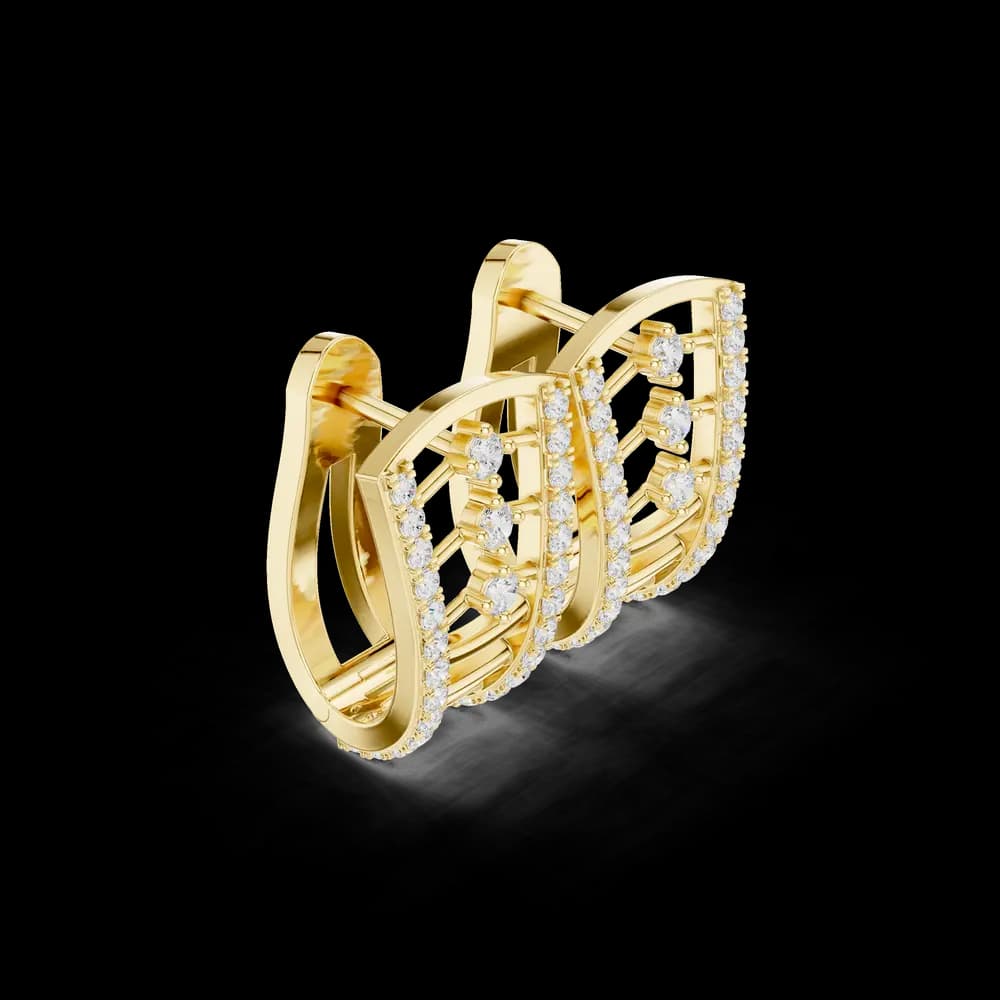 World View lab grown diamond earring design - Image 4 World View lab grown diamond earring design, view 4 of 6