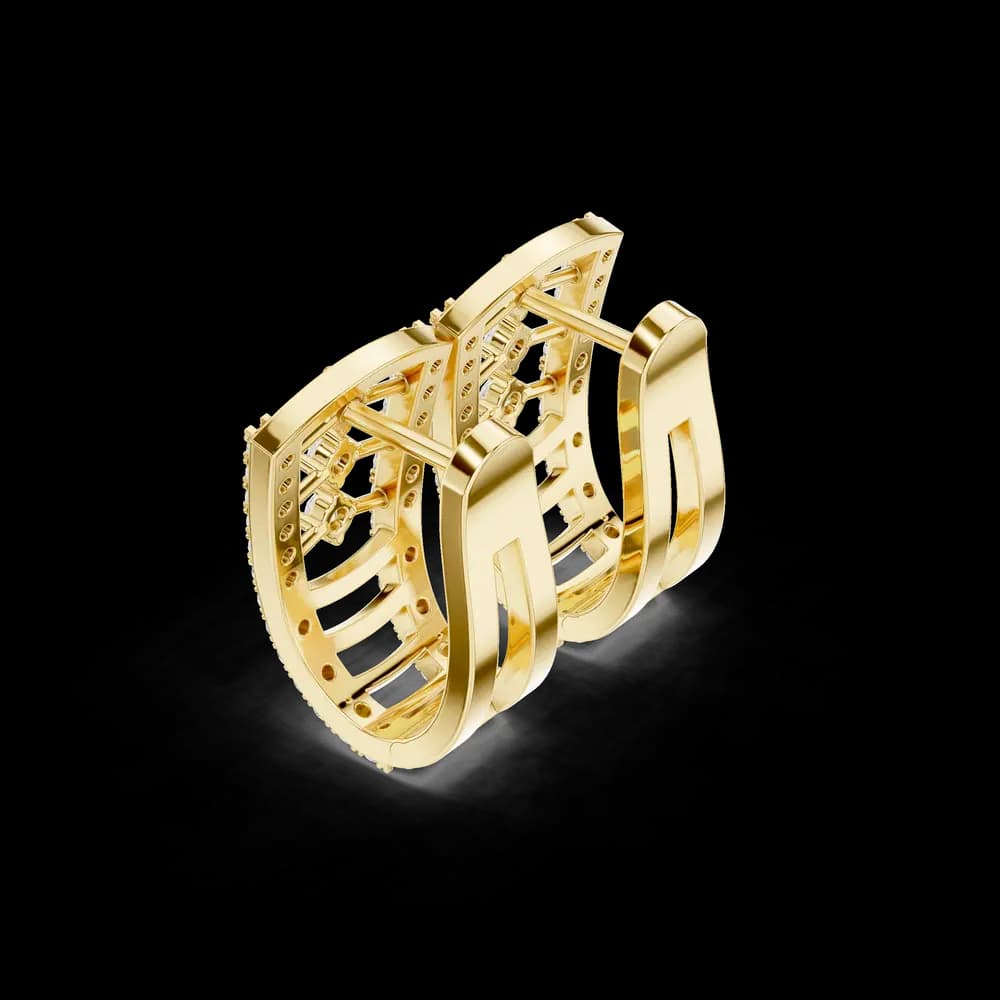 World View lab grown diamond earring design - Image 5 World View lab grown diamond earring design, view 5 of 6