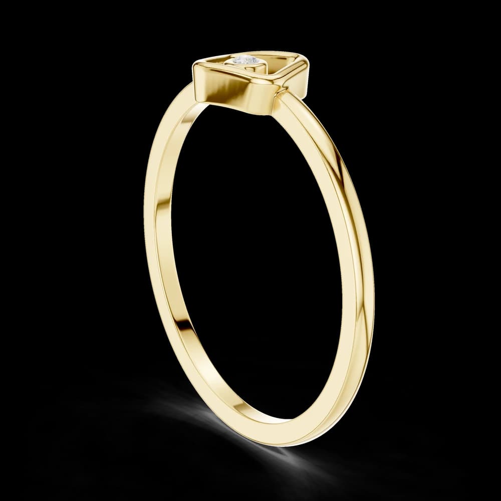 Geometric Rhombus Bezel Lab Grown Diamond Ring - Image 4 Geometric Rhombus Bezel Lab Grown Diamond Ring, view 4 of 6