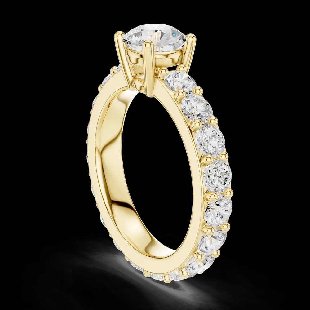 Eternity Band Round Solitaire Ring - Image 4 Eternity Band Round Solitaire Ring, view 4 of 6