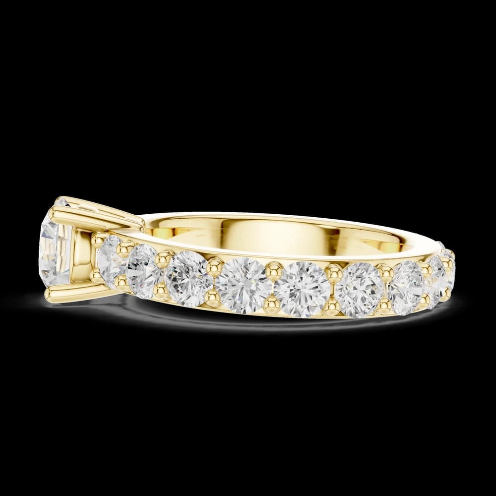 Eternity Band Round Solitaire Ring - Image 6 Eternity Band Round Solitaire Ring, view 6 of 6