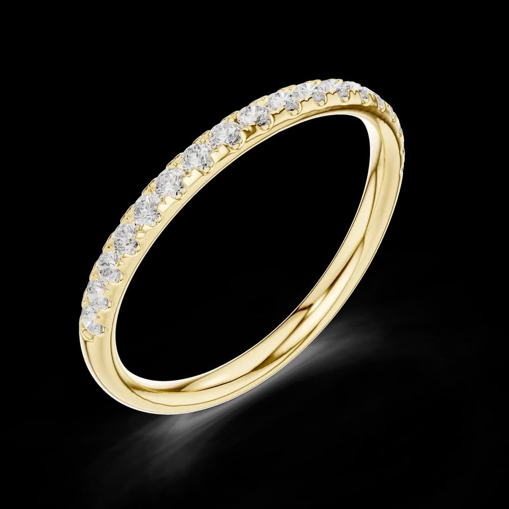 Classic Half Eternity Lab Grown Diamond Ring - Image 5 Classic Half Eternity Lab Grown Diamond Ring, view 5 of 6