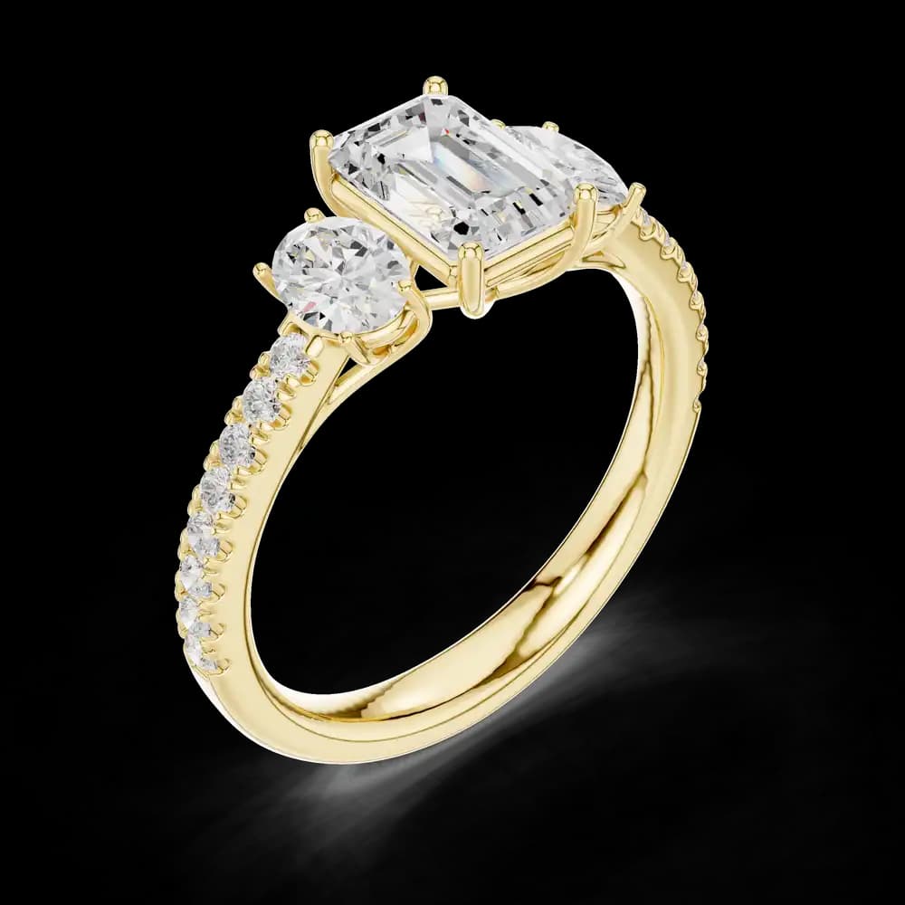 Zenith Elongated Cushion Cut Lab Grown Diamond Ring - Image 5 Zenith Elongated Cushion Cut Lab Grown Diamond Ring, view 5 of 6