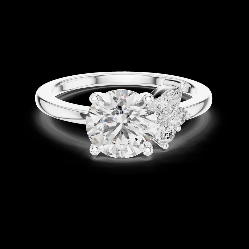 Zenith Peak Lab Grown Diamond Chevron Ring - Image 2 Zenith Peak Lab Grown Diamond Chevron Ring, view 2 of 6