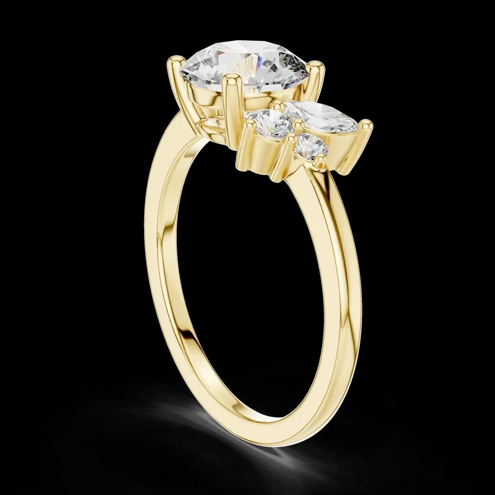 Zenith Peak Lab Grown Diamond Chevron Ring - Image 4 Zenith Peak Lab Grown Diamond Chevron Ring, view 4 of 6