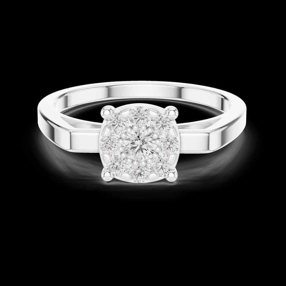 Round Center Medium Halo Lab Grown Diamond Ring - Image 2 Round Center Medium Halo Lab Grown Diamond Ring, view 2 of 6