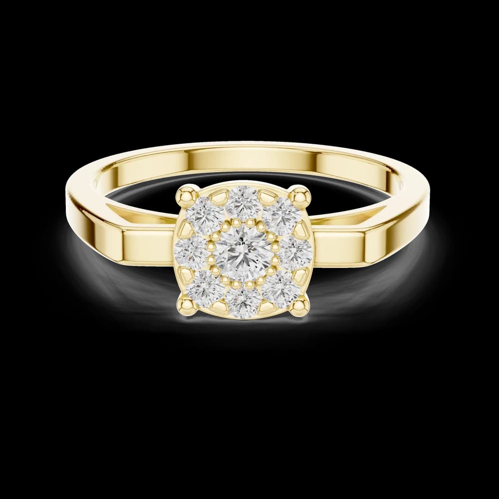 Round Center Medium Halo Lab Grown Diamond Ring - Image 3 Round Center Medium Halo Lab Grown Diamond Ring, view 3 of 6