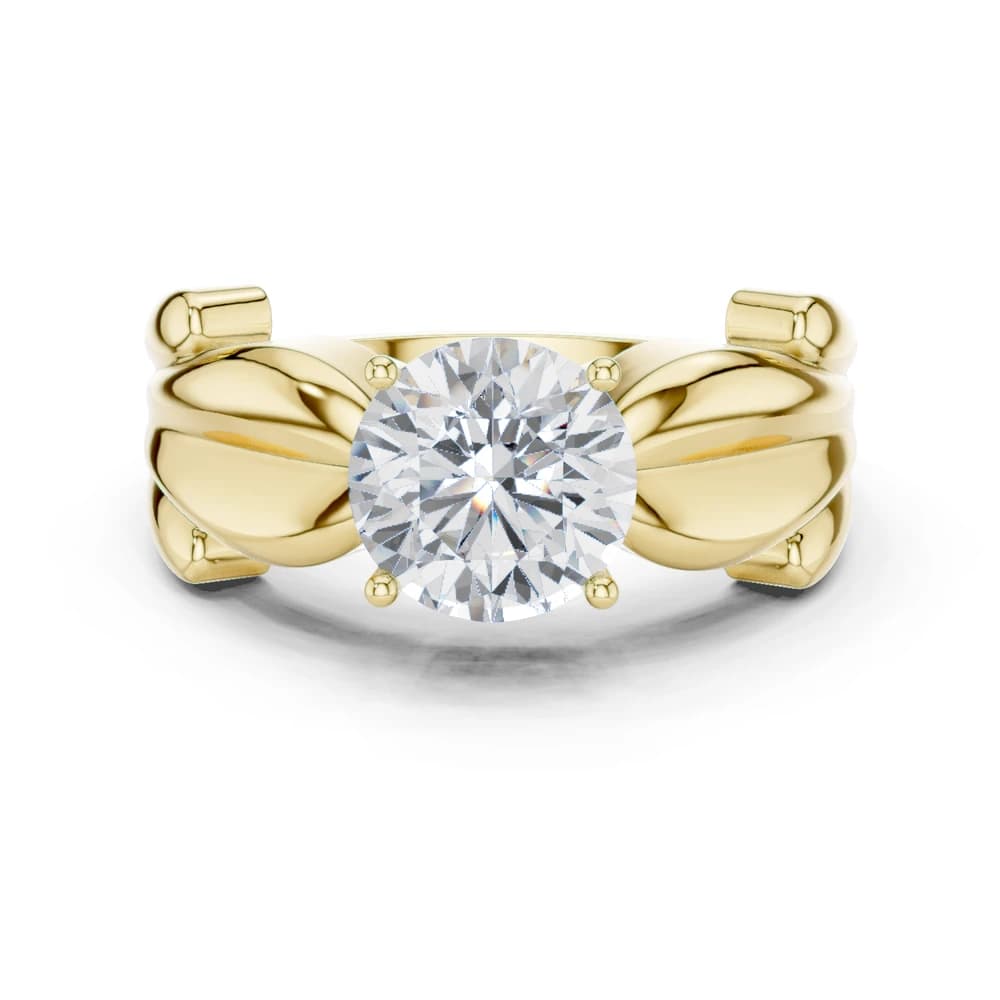 Round Meadow Lab Grown Diamond Ring - Image 2 Round Meadow Lab Grown Diamond Ring, view 2 of 8