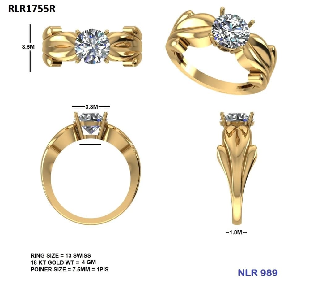 Round Meadow Lab Grown Diamond Ring - Image 3 Round Meadow Lab Grown Diamond Ring, view 3 of 8