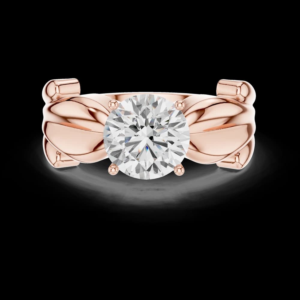Round Meadow Lab Grown Diamond Ring - Image 4 Round Meadow Lab Grown Diamond Ring, view 4 of 8