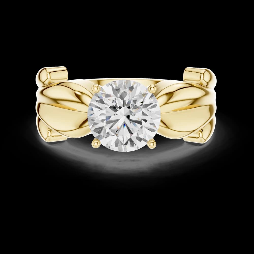 Round Meadow Lab Grown Diamond Ring - Image 5 Round Meadow Lab Grown Diamond Ring, view 5 of 8