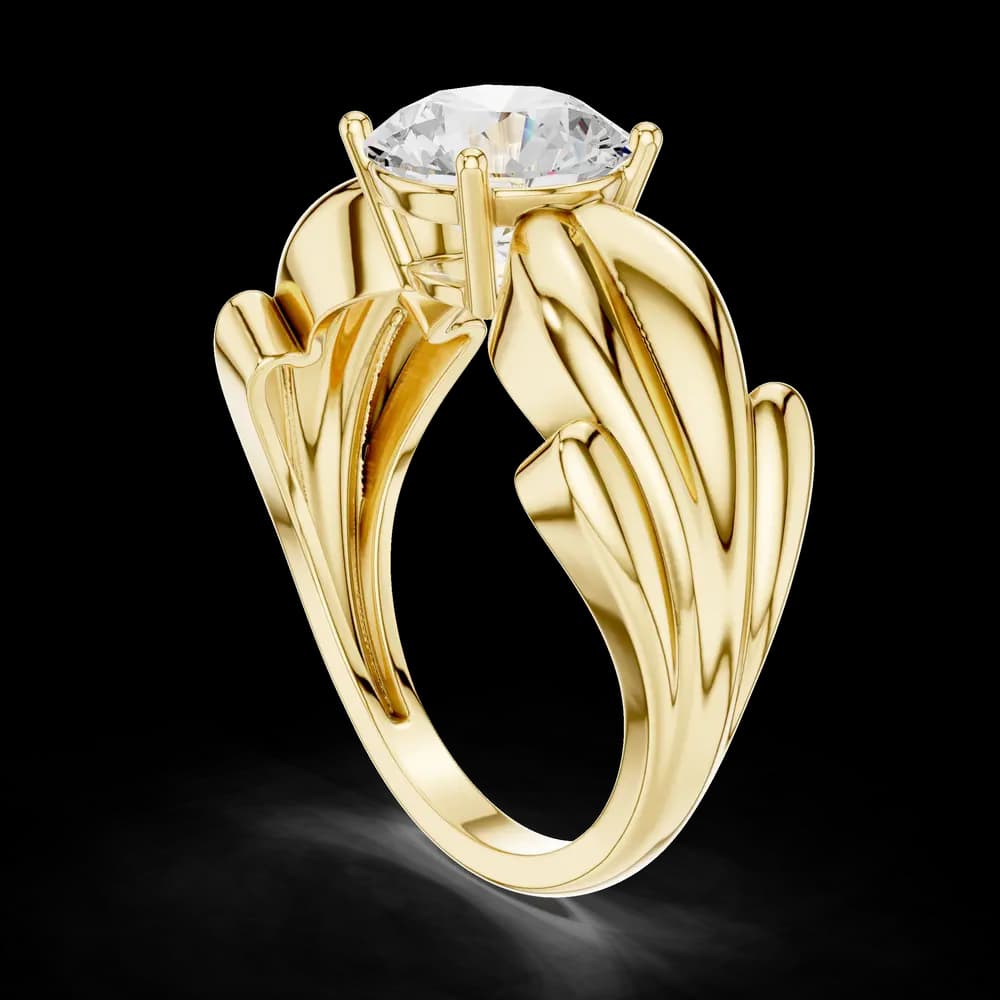 Round Meadow Lab Grown Diamond Ring - Image 6 Round Meadow Lab Grown Diamond Ring, view 6 of 8