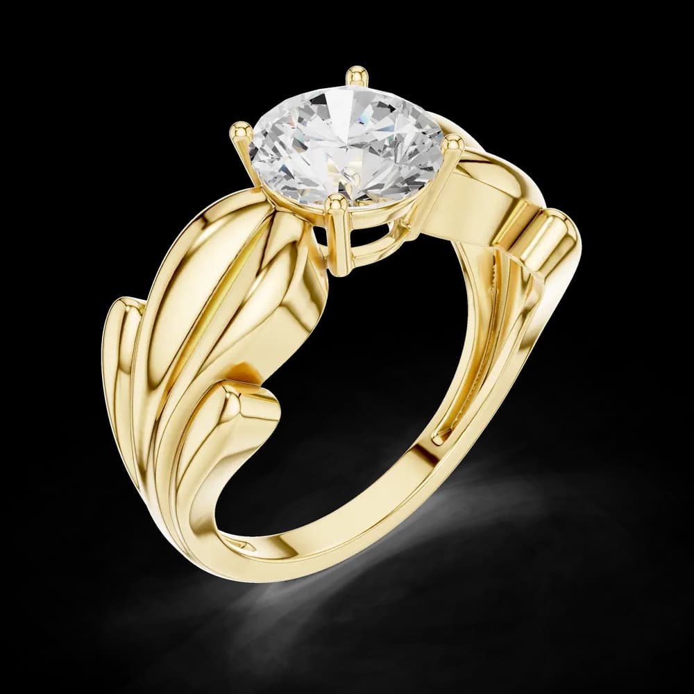 Round Meadow Lab Grown Diamond Ring - Image 7 Round Meadow Lab Grown Diamond Ring, view 7 of 8